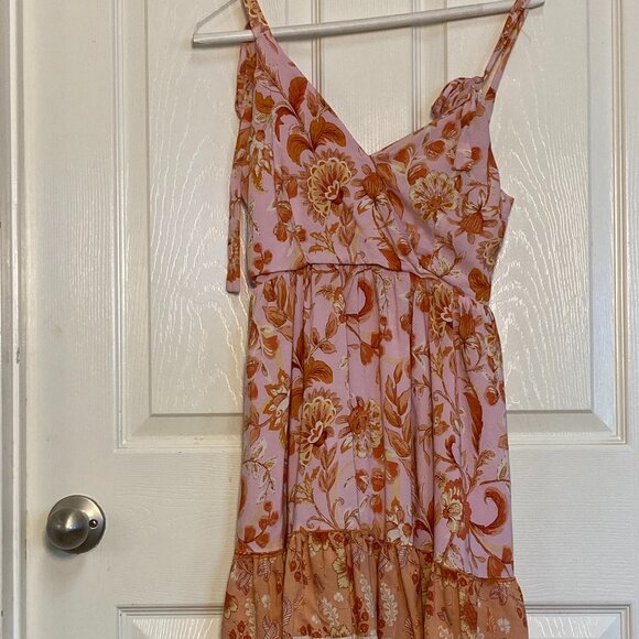 Pink Lily Dresses & Skirts - Dress by Pink Lily pink with orange flower pattern sze medium